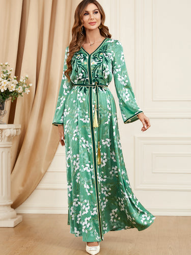 Robe orientale verte